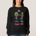 Zombies Disco Dancing Funny Stayin' Alive Graphic  Sweatshirt<br><div class="desc">Zombies Disco Dancing Funny Stayin' Alive Graphic Halloween</div>