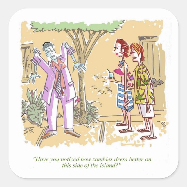 Zombies Dress Better stickers (Front)