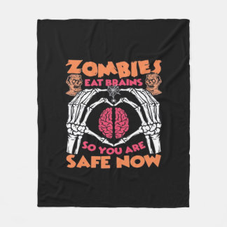Zombies Eat Brains Classic Fleece Blanket