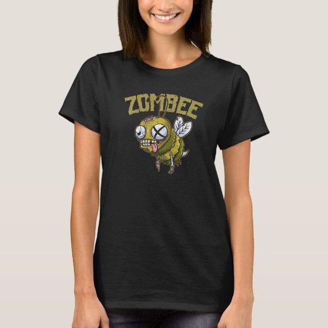 Zombies Flight of the Living Dead Honey Bee Zombee T-Shirt (Front)