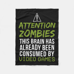 Zombies For Video Game Player Lovers Fleece Blanket