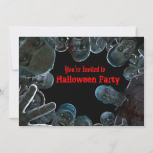 Zombies Halloween Party Invitation