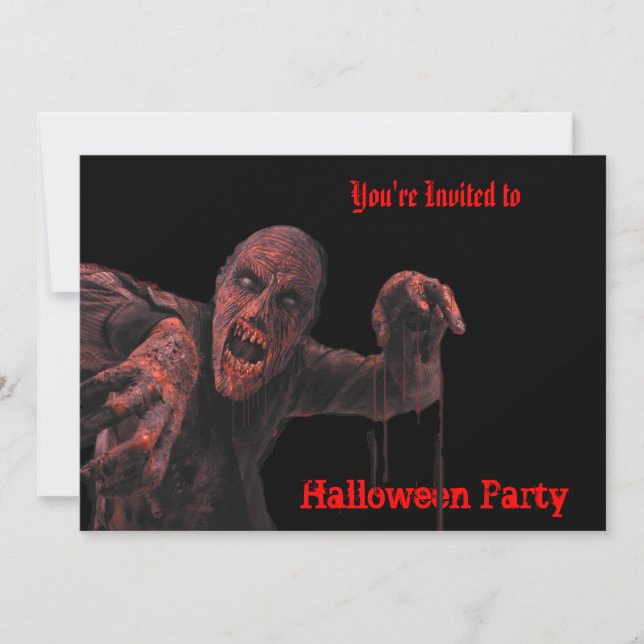 Zombies Halloween Party Invitation (Front)