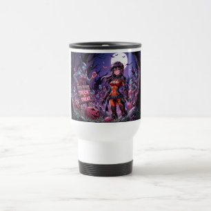 Zombies Hand-out Brains Halloween Trick or Treat Travel Mug