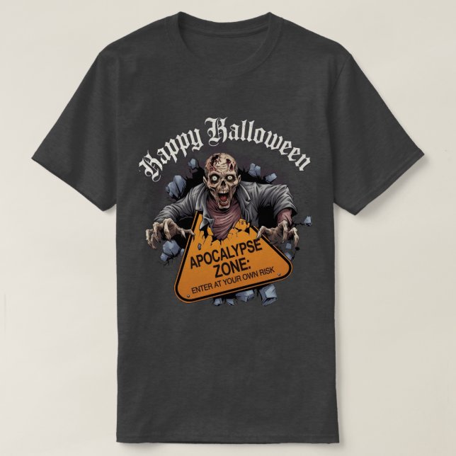 Zombies: Happy Halloween T-Shirt (Design Front)