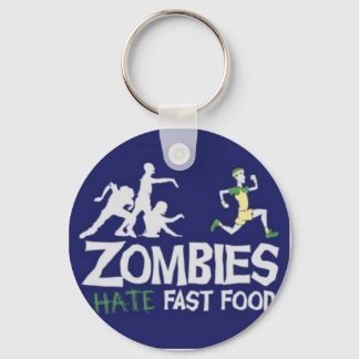 Zombies Hate Fast Food Key Ring