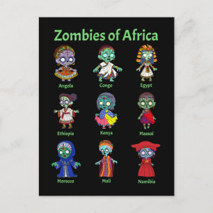 Zombies of Africa Postcard