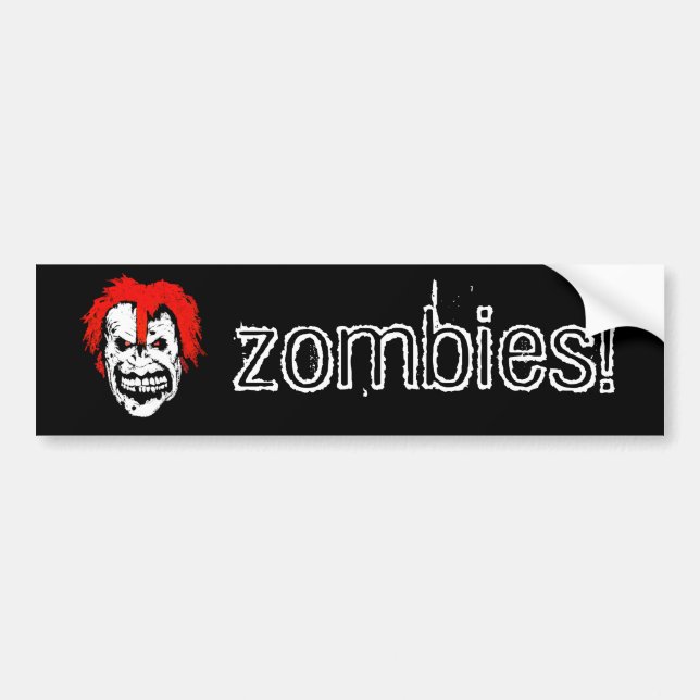 zombies! (schmile.) bumper sticker (Front)