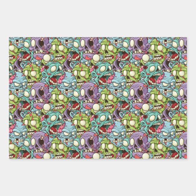 Zombies! Wrapping Paper Sheet (Front)