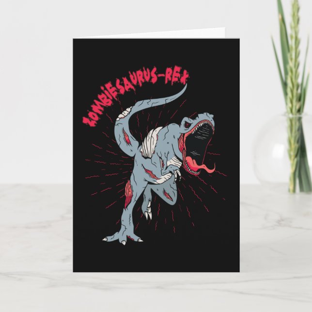 Zombiesaurus Rex Zombie Dino Card (Front)