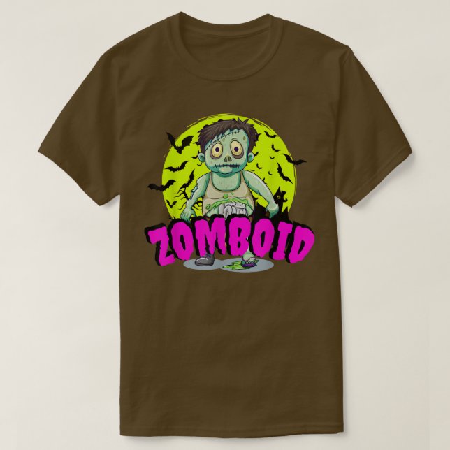 Zomboid  Funny Boys Zombie Kid  T-Shirt (Design Front)