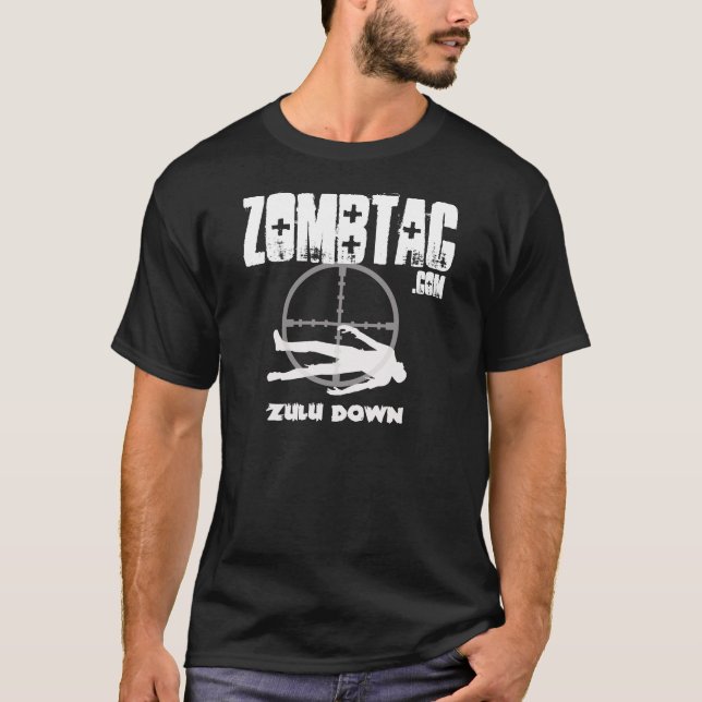 Zombtac Zulu Down Dark T-Shirt (Front)