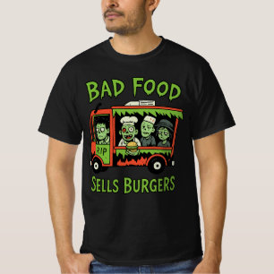 Zomburger "Bad Food Sells Burgers" Gruesome Nove T-Shirt