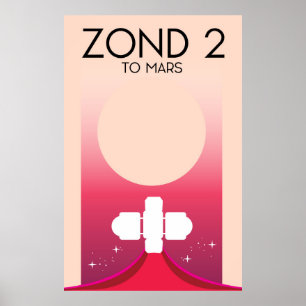 Zond 2 Space Art. Poster