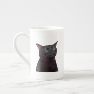 Zoned Out Cat, zoned out Bone China Mug