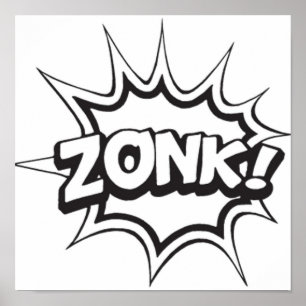 ZONK Comic Book Caption Poster