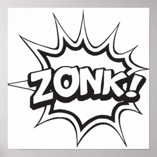 ZONK Comic Book Caption Poster (Front)
