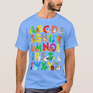 Zoo Animal Alphabet Shirt ABCs Learning for boys g