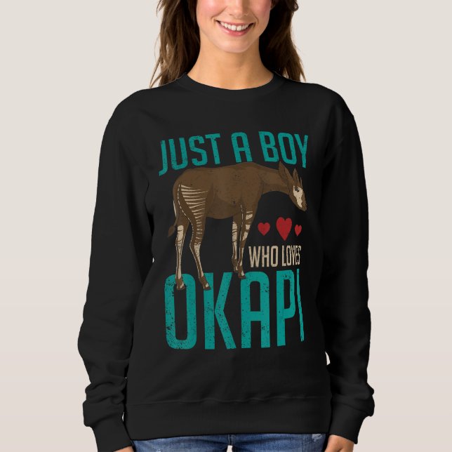 Zoo Animal  Boys Africa Safari Zoo Keeper Cute Oka Sweatshirt (Front)
