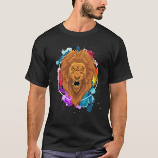 Zoo Animal Lion  Africa Safari Colourful Lion T-Shirt