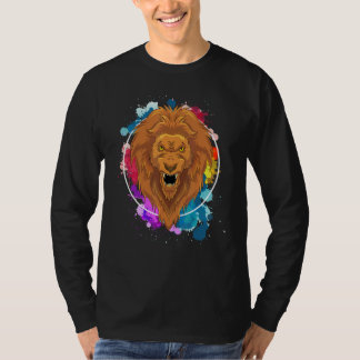 Zoo Animal Lion  Africa Safari Colourful Lion T-Shirt