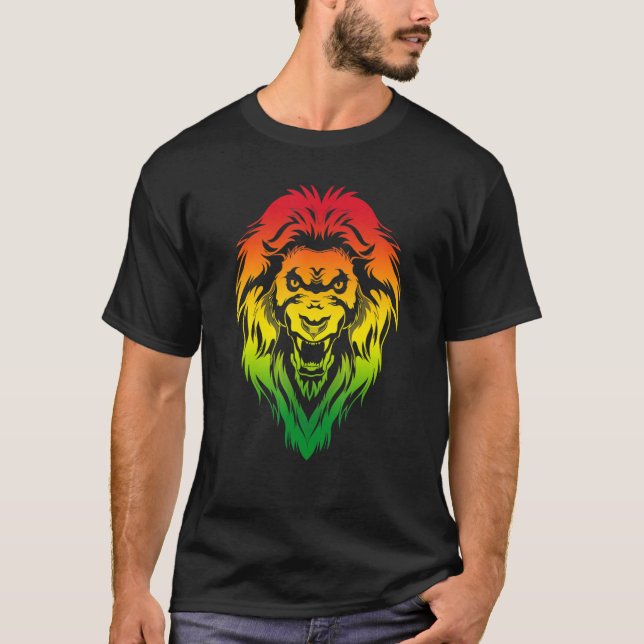 Zoo Animal  Lion  Colourful Africa Animal Lion T-Shirt (Front)