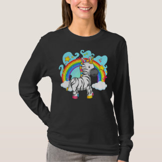 Zoo Animal  Rainbow Zebracorn Fantasy Unicorn Zebr T-Shirt