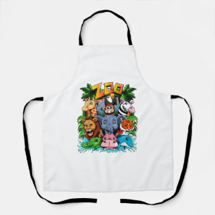 Zoo Animal Shirt Kids Boys Girls Teacher School Fi Apron