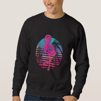 Zoo Animal Tropic Summer Sunrise Flamingo Sweatshirt