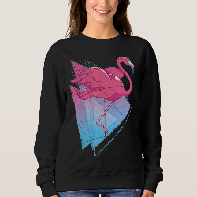 Zoo Animal Tropical Bird 80s Vaporwave Aesthetic F Sweatshirt (Front)