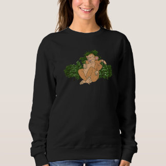 Zoo Animal Wildlife Monkey  Cute Monkey Sweatshirt