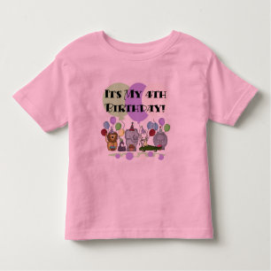 Zoo  Animals 4th Birthday Tshirts and Gifts