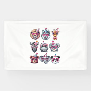 Zoo Animals Birthday Party Wildlife Lovers Boys Gi Banner