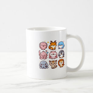 Zoo Animals Cute Cartoon Sticker Coffee Mug