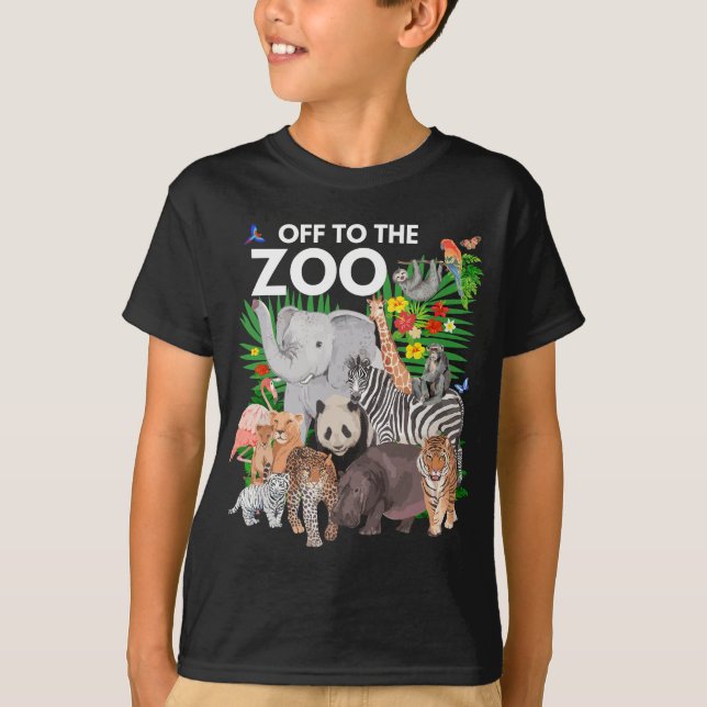 Zoo Animals Safari Party A Day At The Zoo Safari Z T-Shirt (Front)