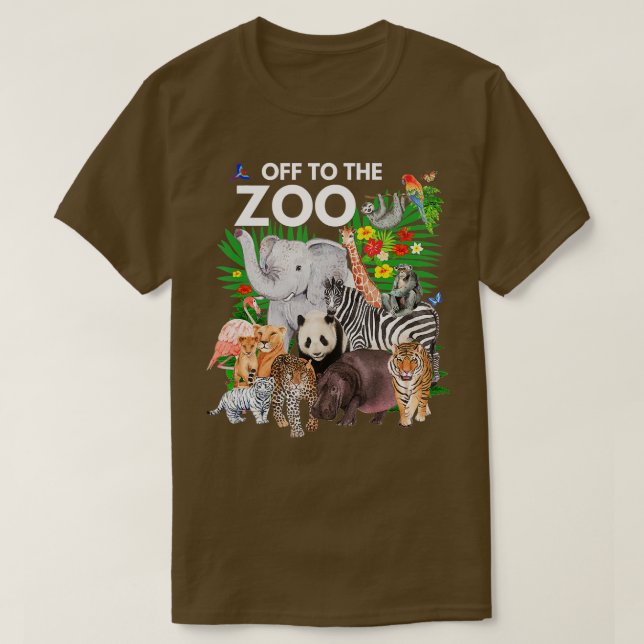 Zoo Animals Safari Party A Day At The Zoo Safari Z T-Shirt (Design Front)