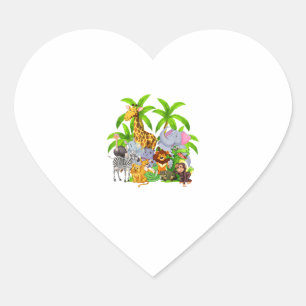 Zoo Animals Safari Wildlife Birthday Party A Day A Heart Sticker