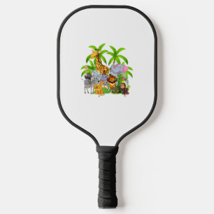 Zoo Animals Safari Wildlife Birthday Party A Day A Pickleball Paddle