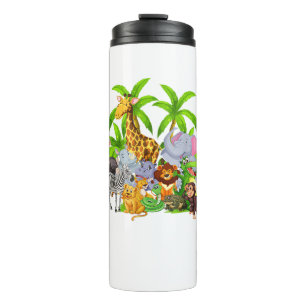 Zoo Animals Safari Wildlife Birthday Party A Day A Thermal Tumbler