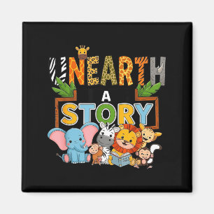 Zoo animals unearth a story summer reading 2026 magnet