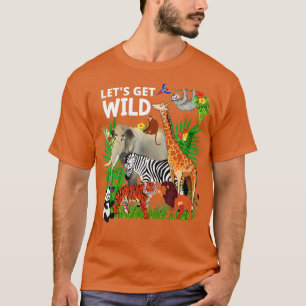 Zoo Animals Wildlife Birthday Party A Day At The Z T-Shirt