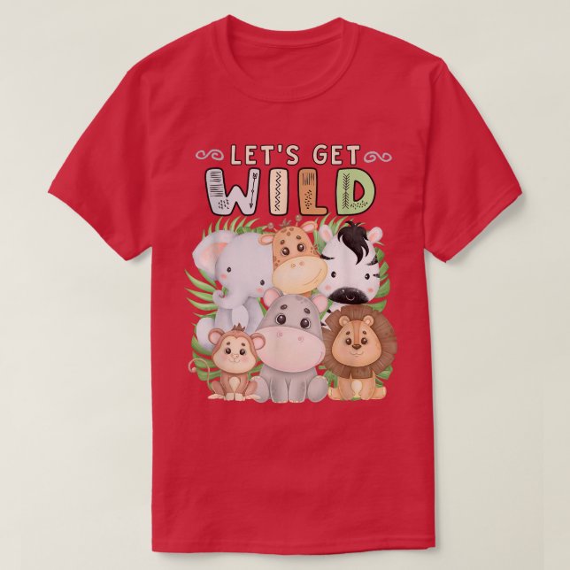 Zoo Animals Wildlife Birthday Party A Day At The Z T-Shirt (Design Front)