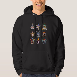Zoo Animals Wildlife Birthday Party Cute Zoo Day Hoodie