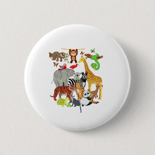 Zoo Animals Wildlife Birthday Party Zoo Day 26 Ani 6 Cm Round Badge