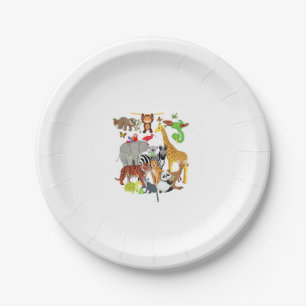 Zoo Animals Wildlife Birthday Party Zoo Day 26 Ani Paper Plate