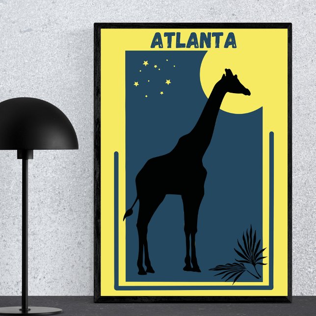 Zoo Atlanta Georgia Vintage Giraffe Poster (Creator Uploaded)