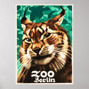 ZOO BERLIN Germany Zoological Garden 1930 Travel Poster