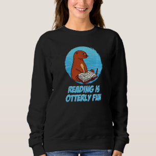 Zoo Book Animal  Bookworm  Sea Otter Reading Sweatshirt