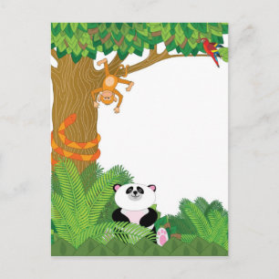 Zoo Border Postcard