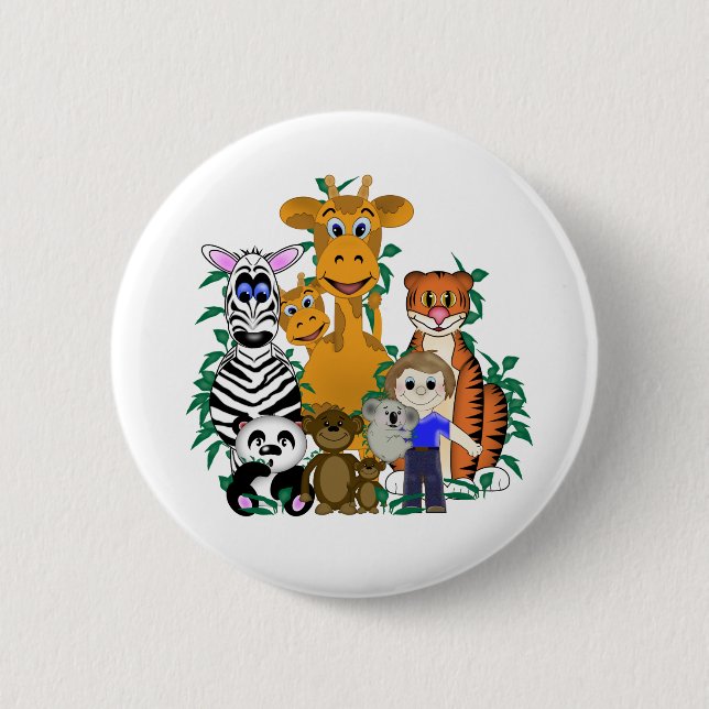 ZOO Boy 6 Cm Round Badge (Front)